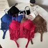 Slim Fit Sexy Lace Corset Top Push Up Hollow Suspender Vest Streetwear Floral Lace Camisole  Girl