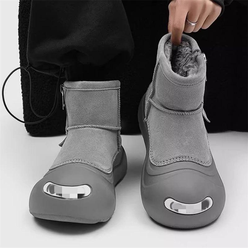 2025 new small thick-soled snow boots women's winter big-headed cotton boots piled and thickened warm snow cotton shoes