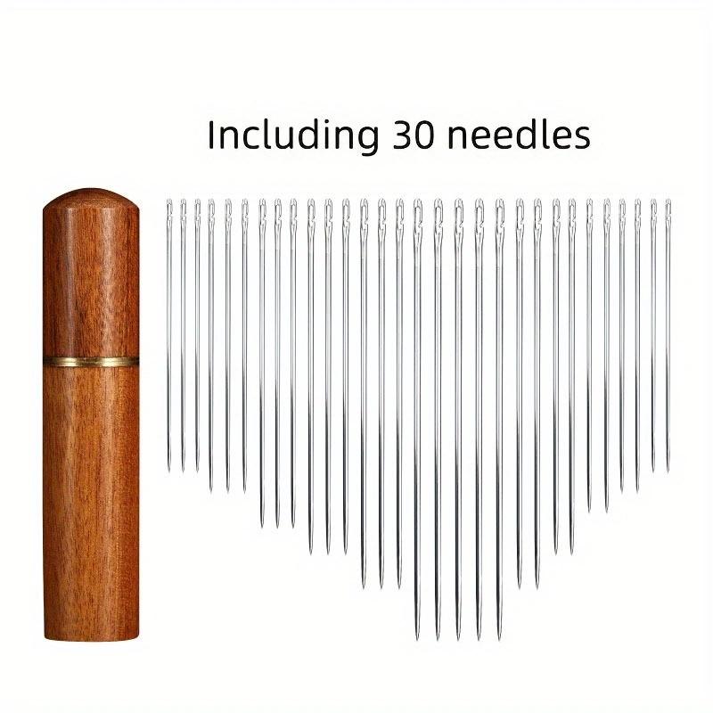 30 Pz/set Aghi Senza Filetto Aghi Per Anziani Ciechi Aghi Per Cucire A Mano Senza Filo Set di scatole per ago e filo per cucire a casa