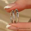 Bamboo Joint Couple Rings: Sleek Unisex Design for Index Finger - Elegant, High-End Gift