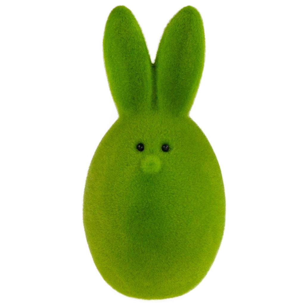 TG63631-8 VELVET BUNNY EASTER RABBIT DECORATION 13cm green