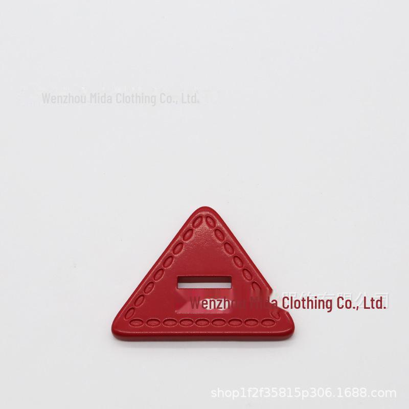 Resin Spray Paint Triangle Imitation Leather Two-Eye Woolen Coat Windbreaker Buttons