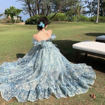Spring new women's clothing coffee break French Hepburn small fragrant temperament high-end princess floral dress