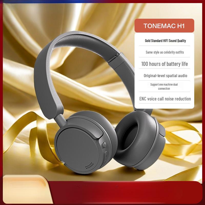 2025 Retro Classic Over-Ear Bluetooth Headphones with Mic, Noise Cancelling, High Sound Quality, Long Battery Life, Compact & Stylish Design.