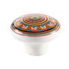Bohemian Ceramiczna Gałka do Szafki Pojedynczy Otwór Uchwyt do Szuflady z Metalową Podstawą do Mebli Drzwi Retro Okucie Sprzętowe