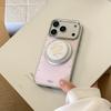 Fritillary is suitable for Apple 17pm mobile phone case magnetic suction bracket iphone16 powder polka dot gilt 14 anti-drop 15 mirror