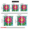 2 Stück 2D-Flachdruck Party-Fenstervorhänge Cooles Blume_b 100% Polyester Ohne Strom Festliche Wanddekoration Perfekt für Alle