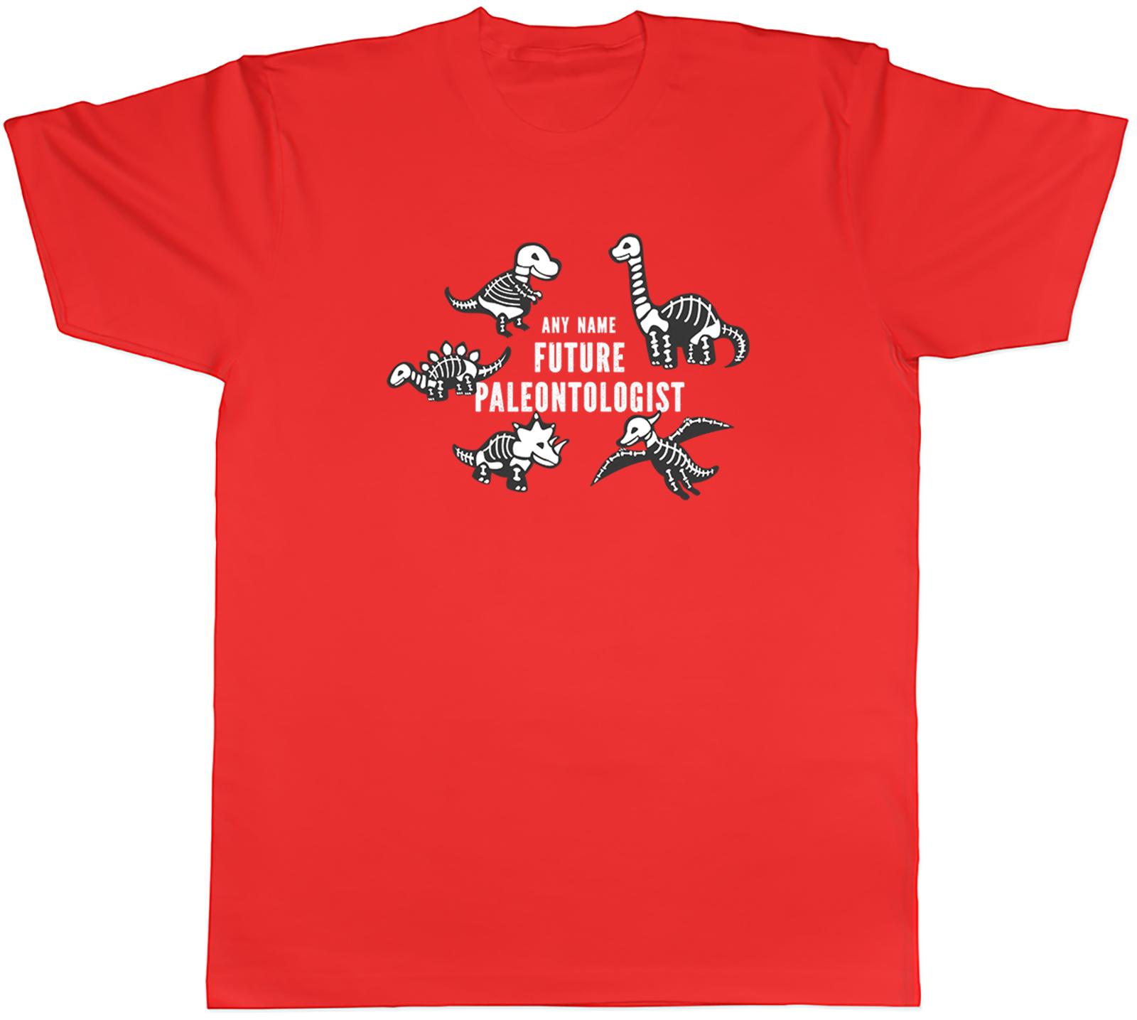 Personalised Future Paleontologist Dinosaurs Unisexs TShirt Tee Gift Top S