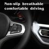 100% Fit For Lexus ES300h 2019-2021 ES350 2019-2021 Hand-stitched black Genuine Leather non-slip car steering wheel cover ytr3