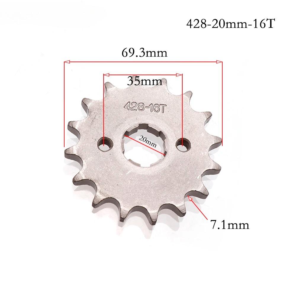 OPGT 428 130L Chain Set with 16T Front Sprocket &40T Rear Sprocket for 125cc 150cc 200cc 250cc ATV Go Kart UTV Buggy Quad