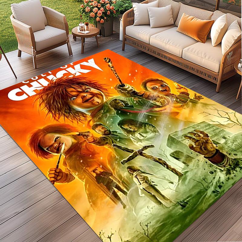 Bride of Chucky Print Rug, Washable Floor Carpet, For Entryway Dorm Laundry Room Office Study, Home Decor Birthday Christmas Gift