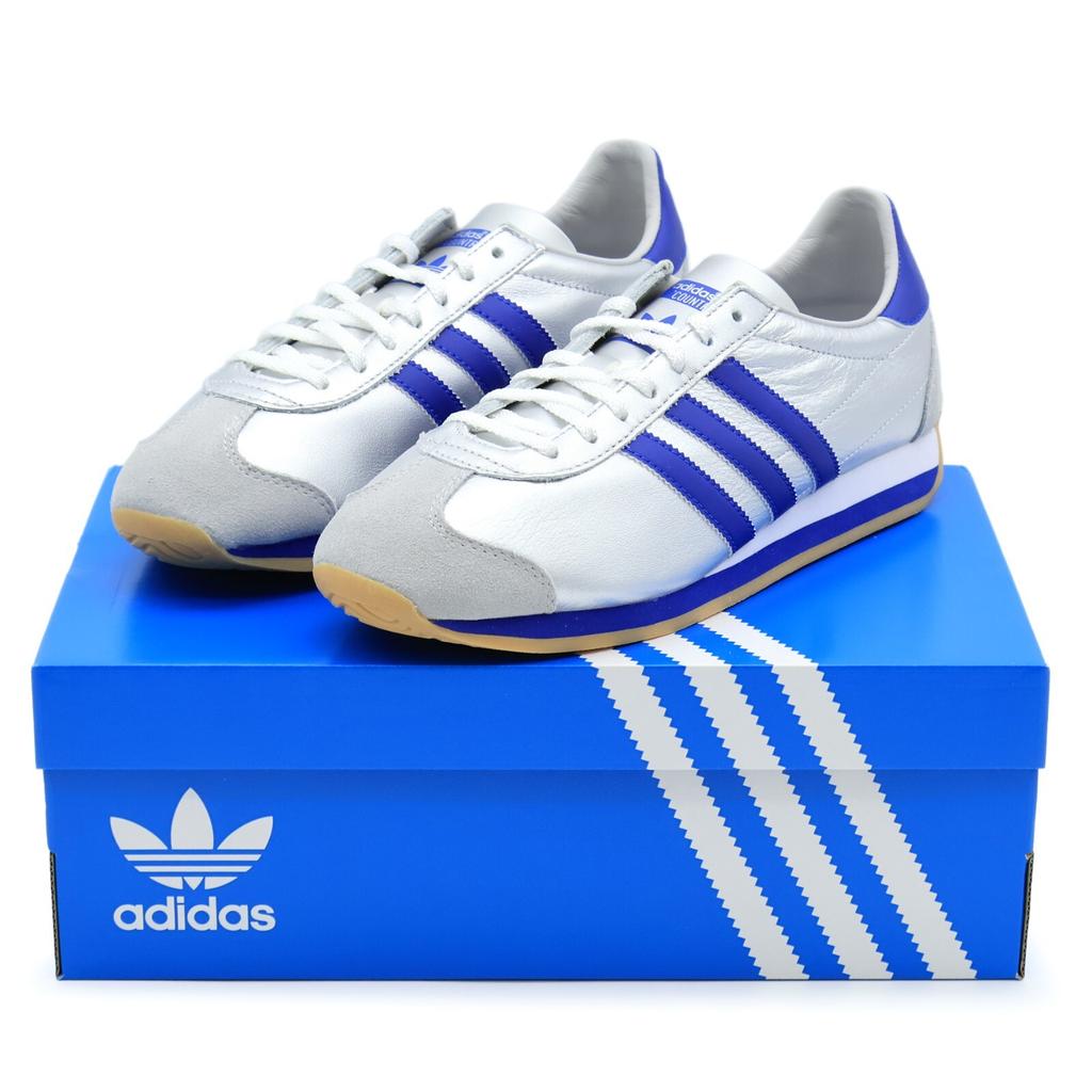 IE4230 Adidas Originals Country OG Matt Silver Bright Blue White (Men's)