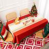 Year 'S Day Santa Claus Tablecloth Restaurant Decoration Tablecloth Waterproof And Antifouling Lattice Coffee Table Cloth