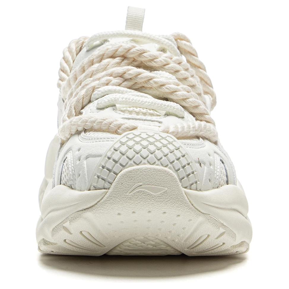 New LiNing Cushioning, Slip Resistant, Abrasion Resistant, Breathable, Support Low Top Casual Shoes Women's Ivory AGCV134-1