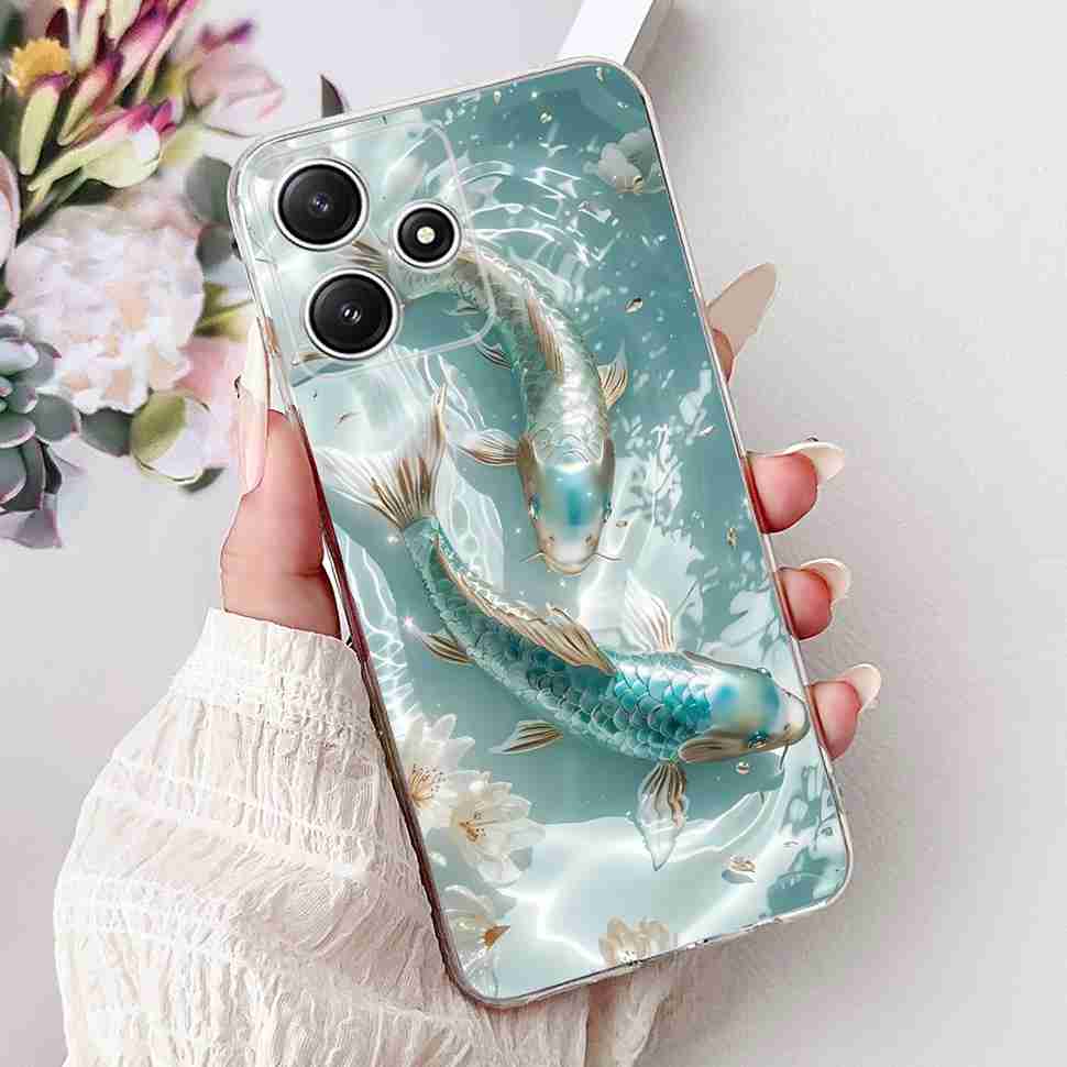 For Xiaomi Redmi Note 12R 5G Case Summer Little Daisy Lemon Soft Silicone TPU Cases For Redmi Note12R NOTE12R 23076RA4BC Shell