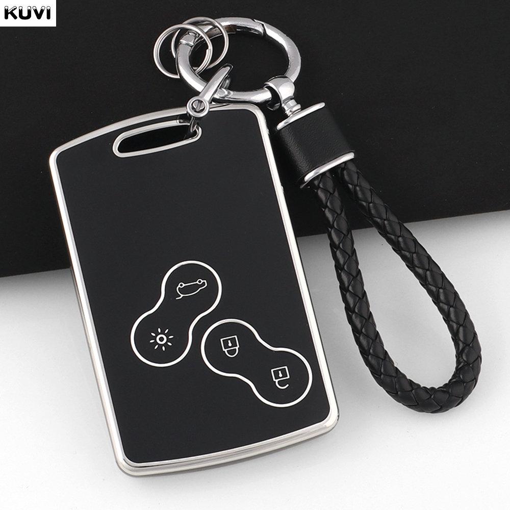 Nuova Custodia Portachiavi Remota in TPU per Renault Clio Laguna Koleos Megane Fluence Zoe Scenic Captur Card 4 Pulsanti Custodia Chiave Auto
