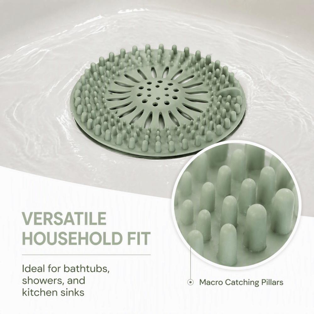 4 PCS TPR Floor Drain Strainer Pink Green Bathtub Drain Cover Shower Drain Cover Bathtub