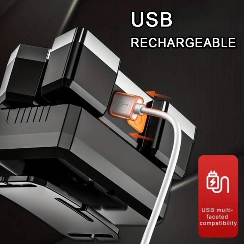Portable Lightweight Headlight with USB Charging, Hands-free Brightness, and 4 Lighting Modes for Home, Emergency, and Work Use Durable Headlight