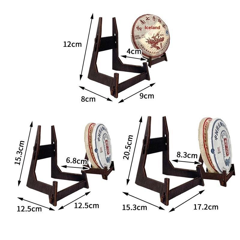 Brown Wooden Display Stand Desktop Display Stand Vintage Wooden Plate Stand Multi-Purpose Picture Display Holder For Home Decor