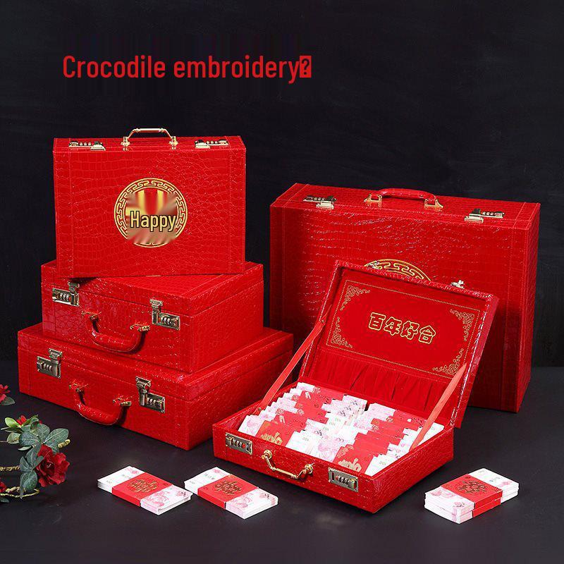 Red Bride's Dowry Box for Wedding and Engagement Gifts