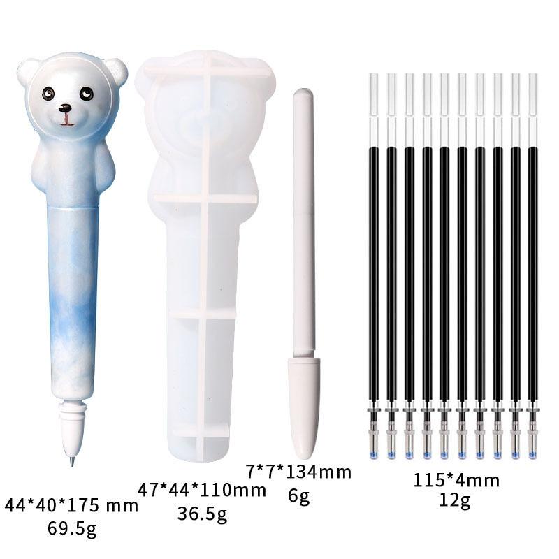 Silikonform Stift Briefpapier Epoxidform Tier Füllfederhalter Harzform Briefpapier