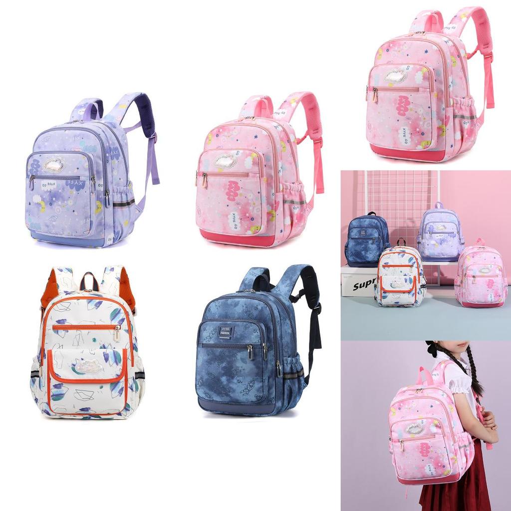 Cute And Fun Durable Nylon School Backpack For Boys And Girls With Comfortable Arm Straps And Cartoon Print