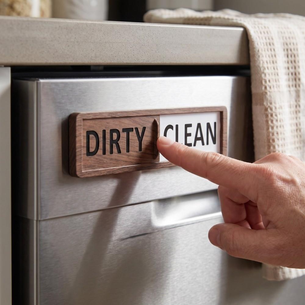 Durable Dishwasher Status Indicator Double Sided Kitchen Dishwasher Marker Restroom