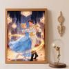 Diamond Art Painting Kit 5D Cinderella Prince Charming Dance Diamond Painting Dot Art Kit Home Wall Decor