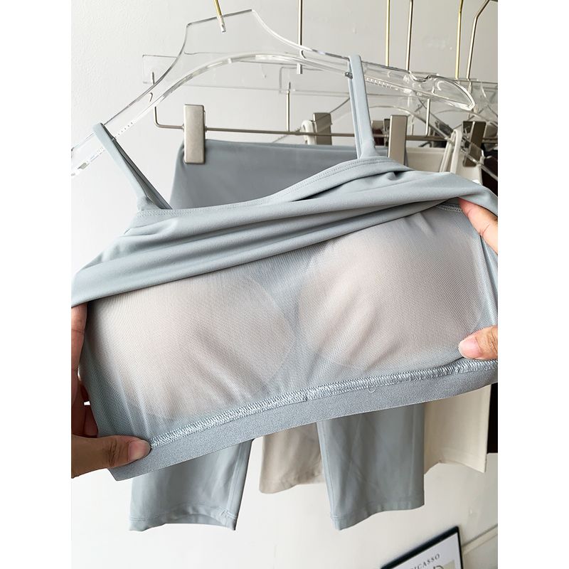 Lu Same Sports Vest Female Outwear Semi-Fixed One-Piece Cup Bubble Wrap Push up Sports Bra Workout Yoga Vest
