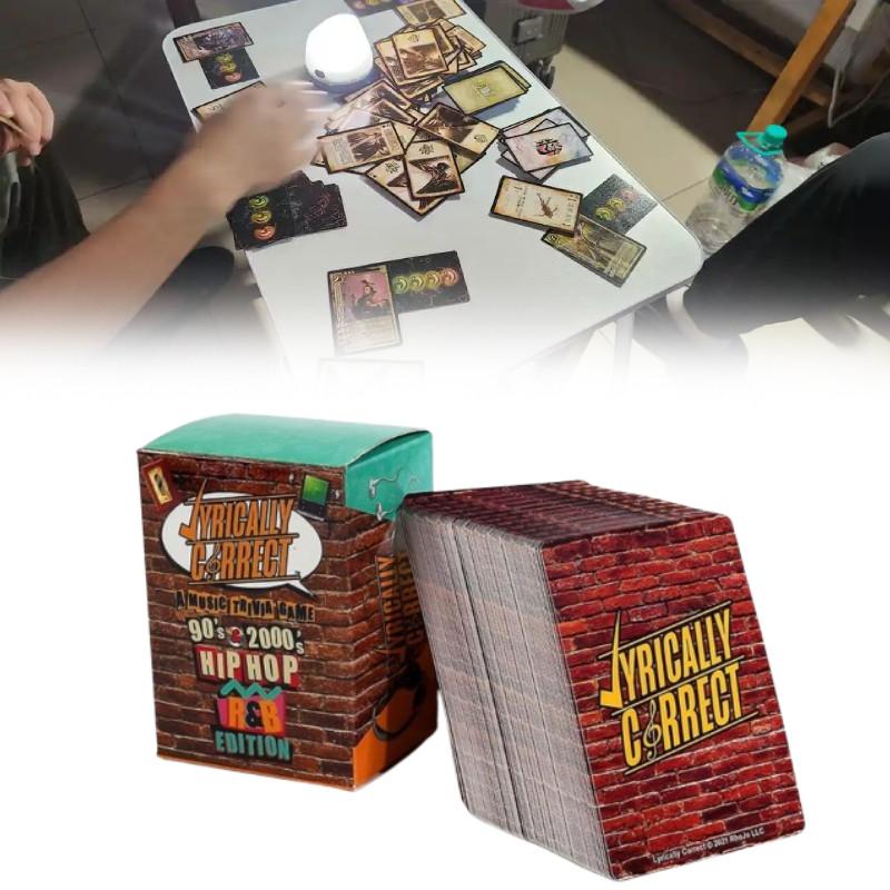 Jeu de Cartes Lyricalement Correct Hip Hop des Années 90 et 2000 en Matière Papier pour le Divertissement Familial