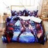Cool Naval Anime Azur Lane All Ship Girls Character Print Duvet Cover + 2 Pillowcases Soft Microfiber Gamer Room Bedding Home Te