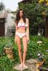 Women's Polka Dot Bandeau Bikini with High-End Ruffles - Perfect for Vacation and Hot Springs