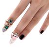 Damen Eleganter Schleife Nagelring Charme Krone Blume Kristall Finger Nagelringe