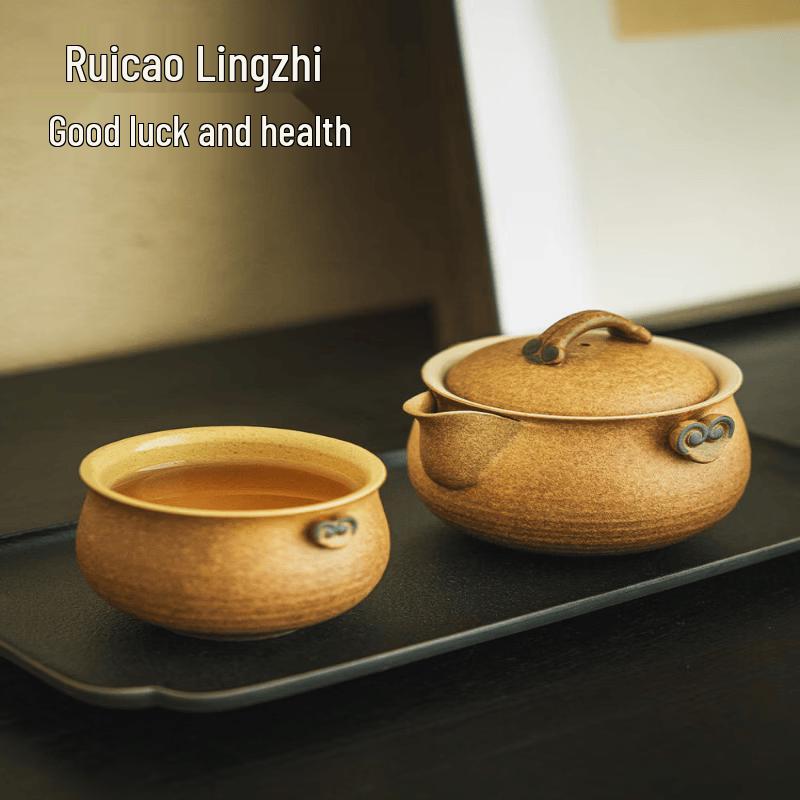 Edenus Auspicious Lingzhi Ceramic Gongfu Tea Set
