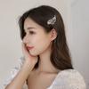 Fashionable Shiny Angel Wings Hairpins Rhinestone Silver Color Metal Hair Clips Women's Hair Ornaments