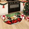 1Pcs Cute Christmas Cat Semi Circle Welcome Doormat Non-Slip for Outdoor Patio Porch Kitchen Bathroom Entryway Floor Mat