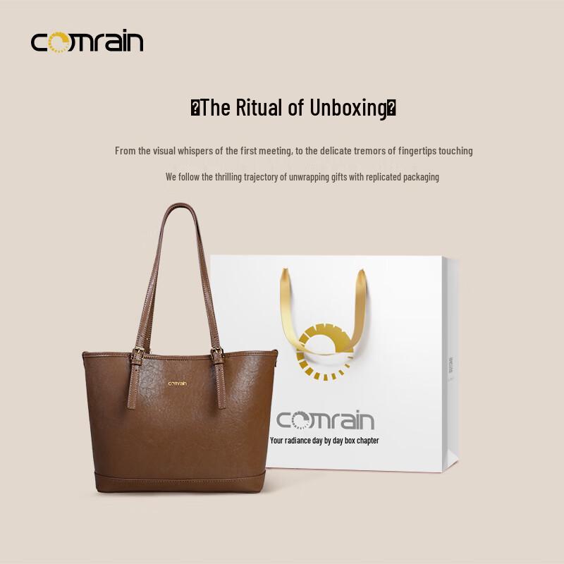 COMRAIN Women's Leather Tote Shoulder Bag