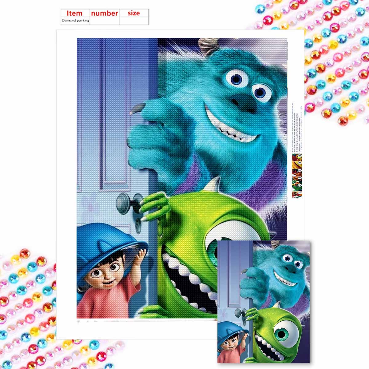 

Алмазная живопись своими руками Майк Вазовски Набор для вышивки крестом Мозаичное искусство Алмазная живопись Полный круглый алмаз Домашнее украшение Round 20x30cm