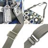 Used COACH Shoulder Bag Snap head F18377 Nylon/leather Dark marks Blue series gray Multifunctional