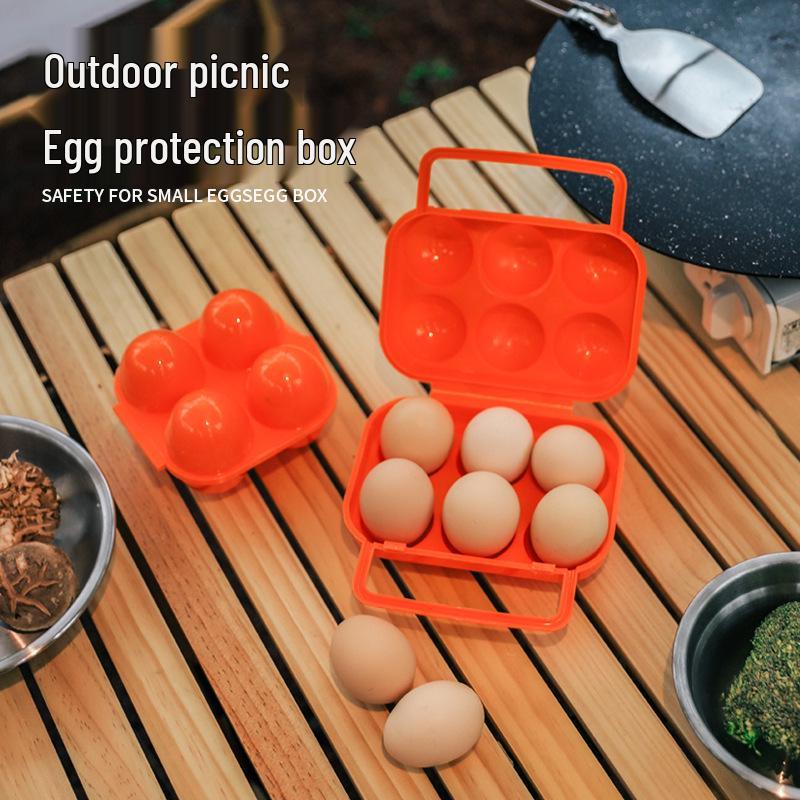 Portable Outdoor Egg Tray - 4 Slots, Durable & Anti-Fall, Ideal for Camping & Storage