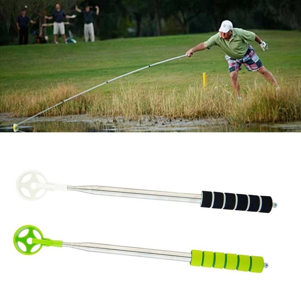 Two-Sided Telescopic Golf Ball Retriever Adjustable Stainless Ball Grabber  Golf Accessories