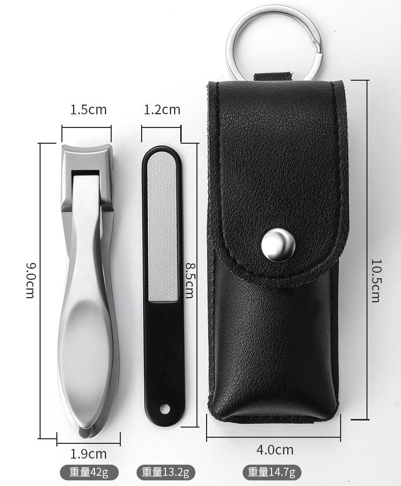 Luxury Ultra-thin Portable Nail Clippers Mantis Shape 9*1.5*1.9mm Finger Black Nail Clippers Set