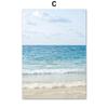 Summer Sea Ocean Beach Landscape Nature Wall Art Canvas - Modern Simple Nordic Style Bedroom  Poster Print
