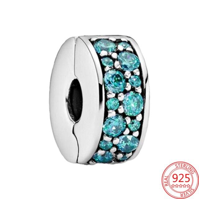 

925 пробы стерлингового серебра сверкающие паве и персиковый цветок клипсы бусины шармы подходят оригинальные браслет клипсы для женщин ювелирные изделия подарок