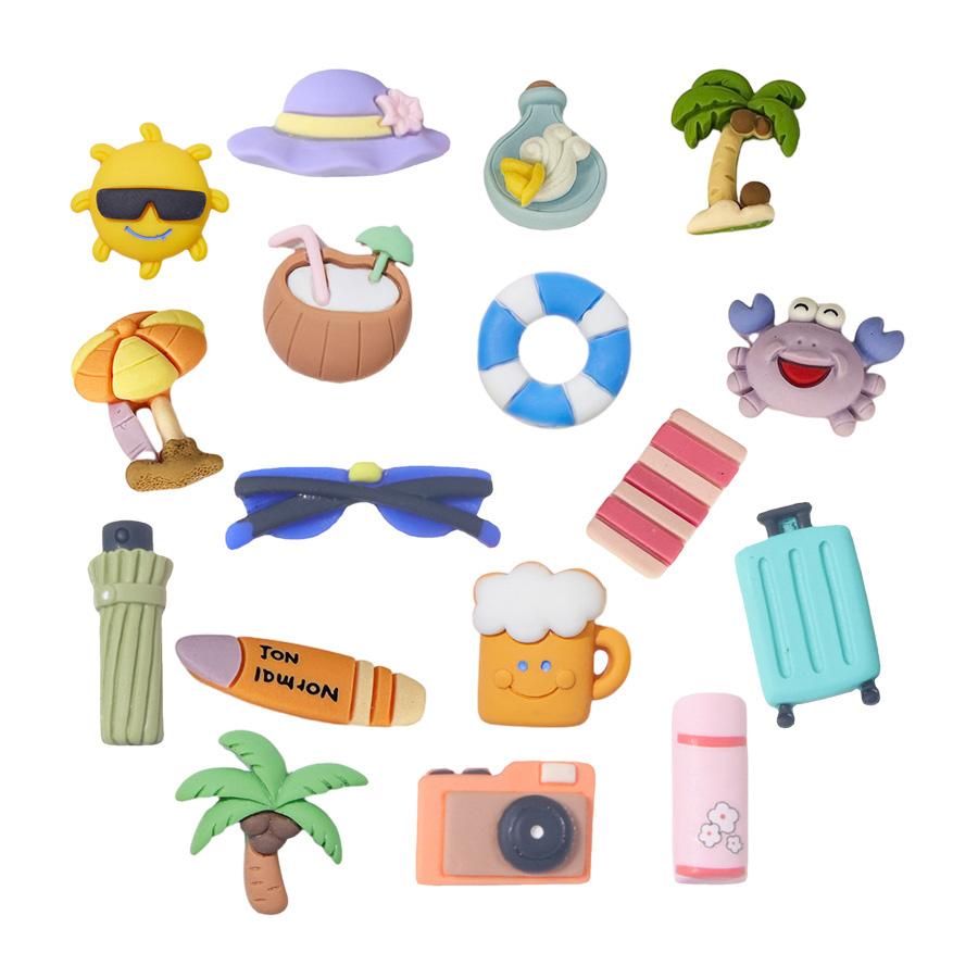 Kawaii Summer Beach Vacation Hair Mobile case Cup Decoration Flatback Resin Cabochons