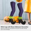 2 Stück Halloween Böse Hexe Beine Prothese mit Pfählen Outdoor Dekorative Terrasse Party Halloween Party Dekoration Requisiten