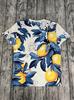 Sexy Frau Sommer Zitronenbaum-Print Kurzarm 3D Digitaldruck Frisch Vollprint Kurzarm-T-Shirt