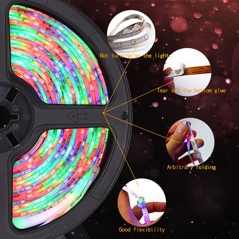RGB LED Strip Lights, 5V 5050, Mini TV Backlight, Non-Waterproof, 24-Key Remote Control