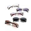 Glasses Borderless Polygonal Metal Sunglasses Men'S Delicate Sunglasses Women'S Ins Glasses