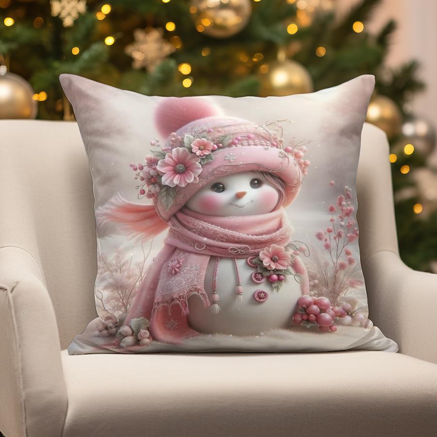 Home Decor Christmas Gnome & Penguin Pillows Suitable For Sofa Bedroom Car Pillow Cover Cushion Rectangular Back Cushion